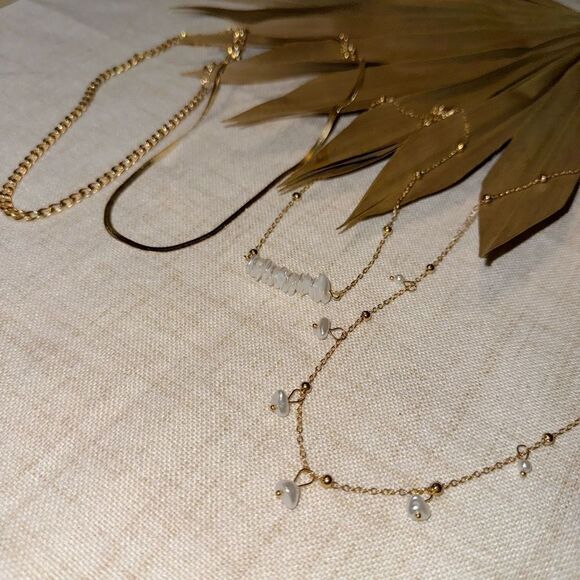 Boho pearl necklace M534 - Picture 4 of 4